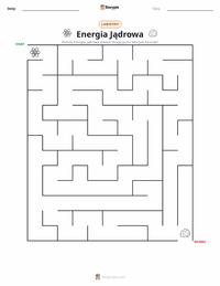Podgląd drukowalnego arkusza ćwiczeń Energia jądrowa
