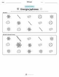 Podgląd drukowalnego arkusza ćwiczeń Energia jądrowa