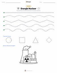 Vista previa de la hoja de trabajo imprimible de Energía Nuclear