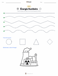 Aperçu de la feuille de travail imprimable Énergie nucléaire