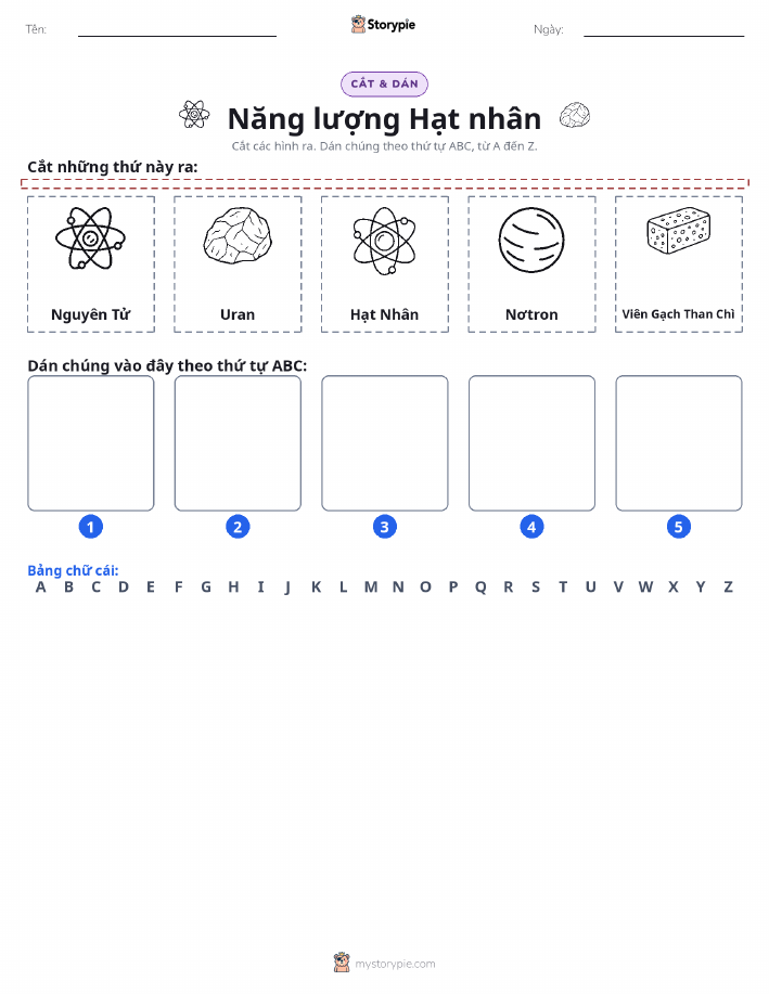 Cắt & Dán Chữ Cái