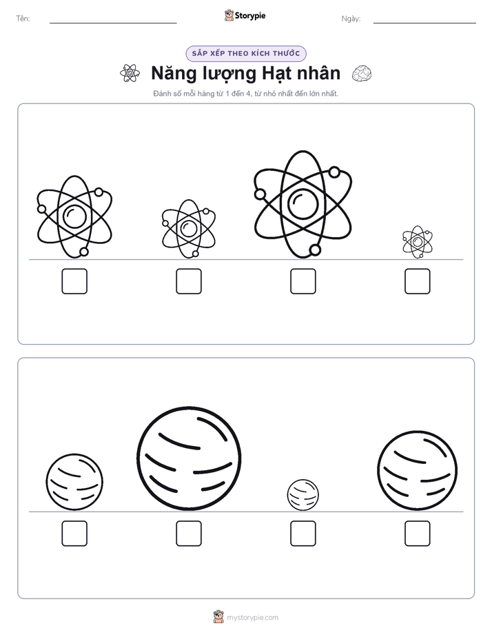 Thứ Tự Kích Thước