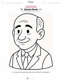 Page de coloriage Enrico Fermi pour les enfants