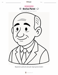 Enrico Fermi çocuklar için boyama sayfası