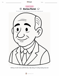 Trang tô màu Enrico Fermi cho trẻ em