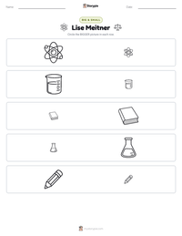 Lise Meitner printable worksheet preview