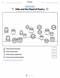 Odin and the Mead of Poetry printable worksheet preview