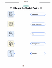 Odin and the Mead of Poetry printable worksheet for kids