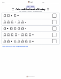 Odin and the Mead of Poetry printable worksheet preview