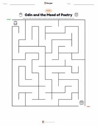 Odin and the Mead of Poetry printable worksheet preview