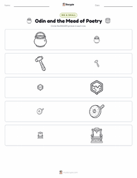 Odin and the Mead of Poetry printable worksheet preview