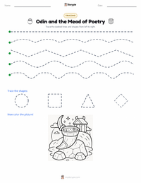 Odin and the Mead of Poetry printable worksheet preview