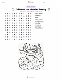 Odin and the Mead of Poetry printable worksheet preview