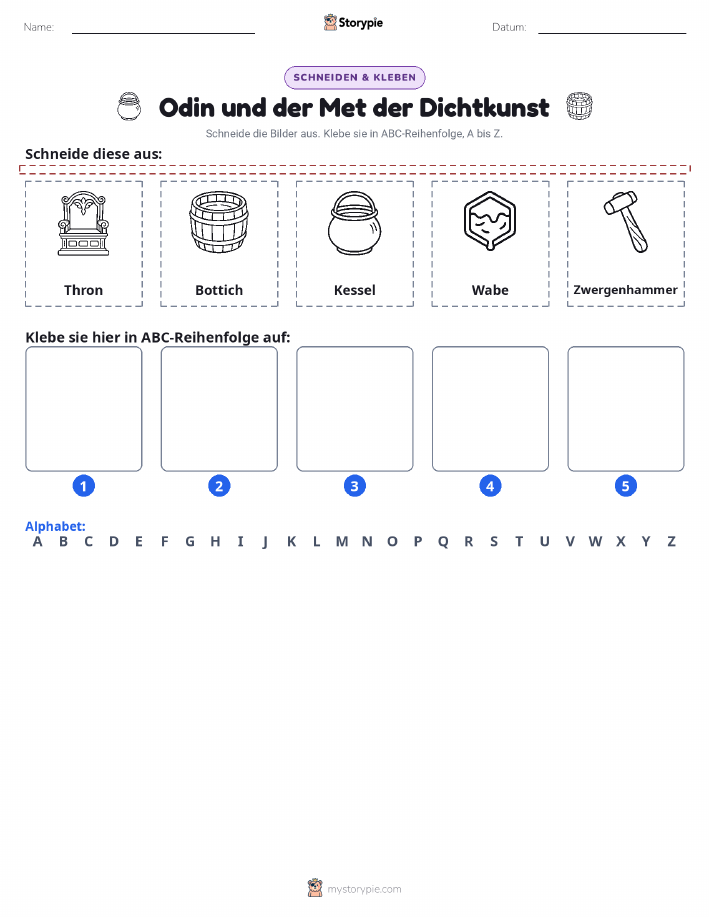 Schneiden & Einfügen Alphabet