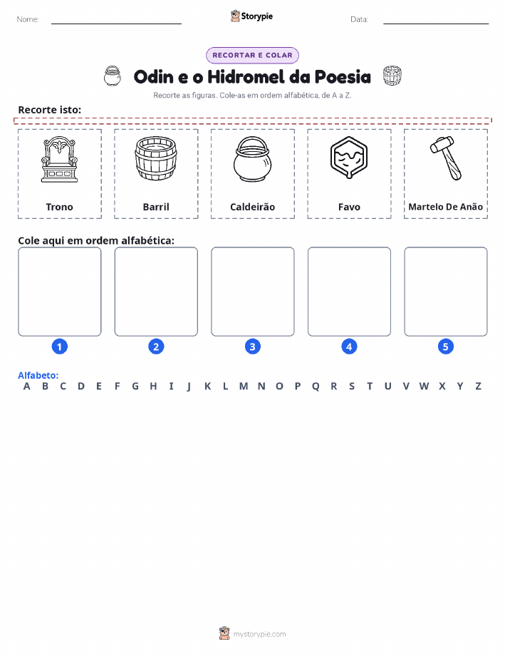 Recortar & Colar Alfabeto