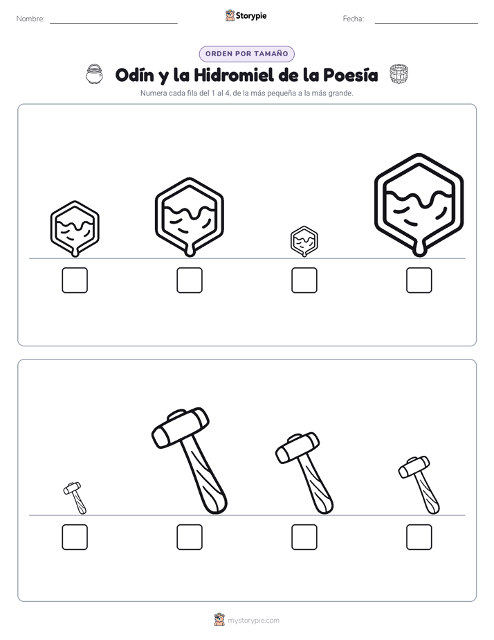 Orden de Tamaños