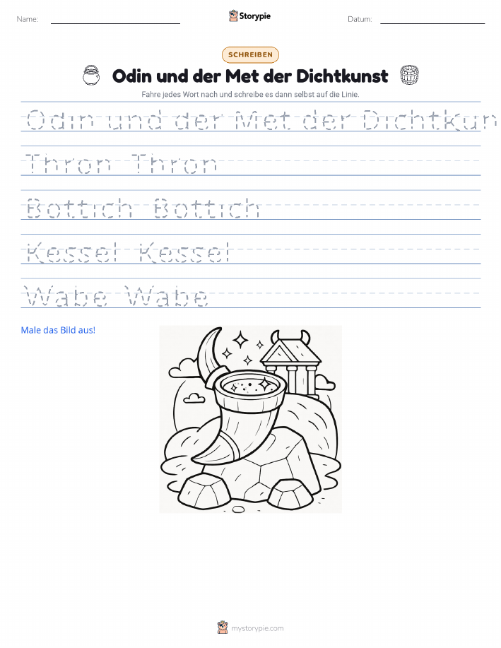 Schreibübung