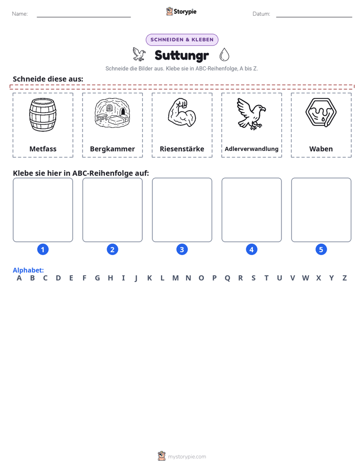 Schneiden & Einfügen Alphabet