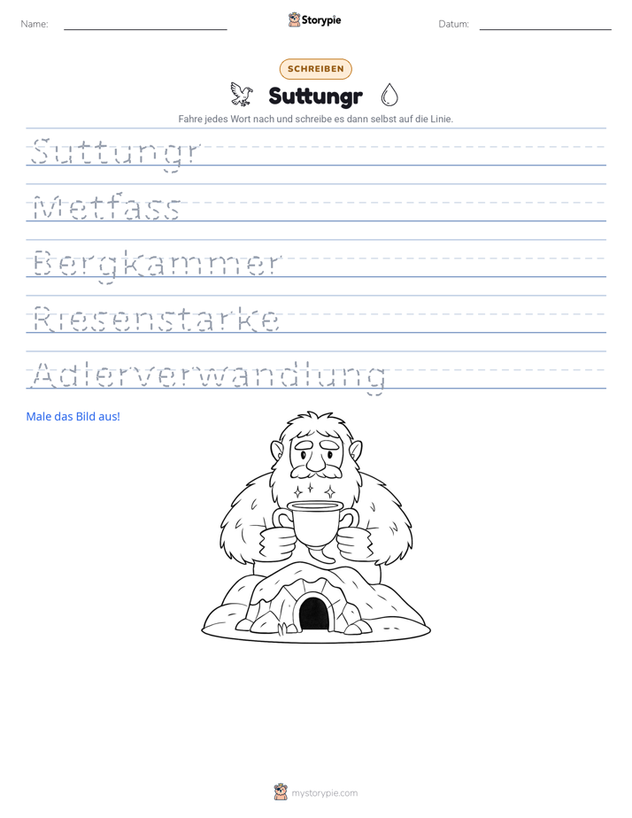 Schreibübung