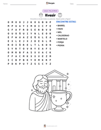 Prévia da folha de atividades imprimível Kvasir
