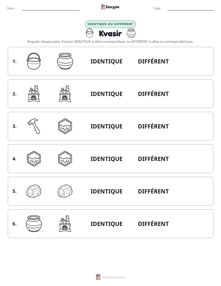 Identique ou Différent