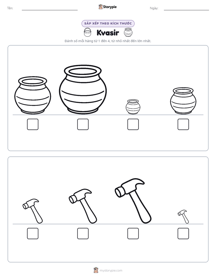 Thứ Tự Kích Thước