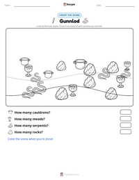 Gunnlod printable worksheet preview