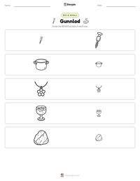 Gunnlod printable worksheet preview