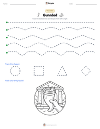 Gunnlod printable worksheet preview
