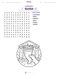 Gunnlod printable worksheet preview