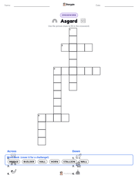 Asgard printable worksheet preview