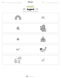 Asgard printable worksheet preview
