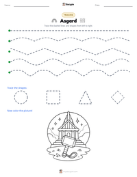 Asgard printable worksheet preview