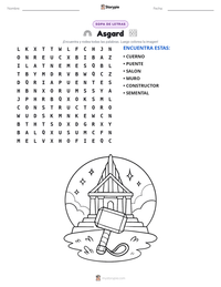 Vista previa de la hoja de trabajo imprimible de Asgard