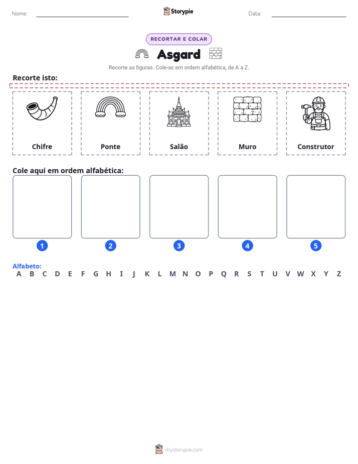 Recortar & Colar Alfabeto