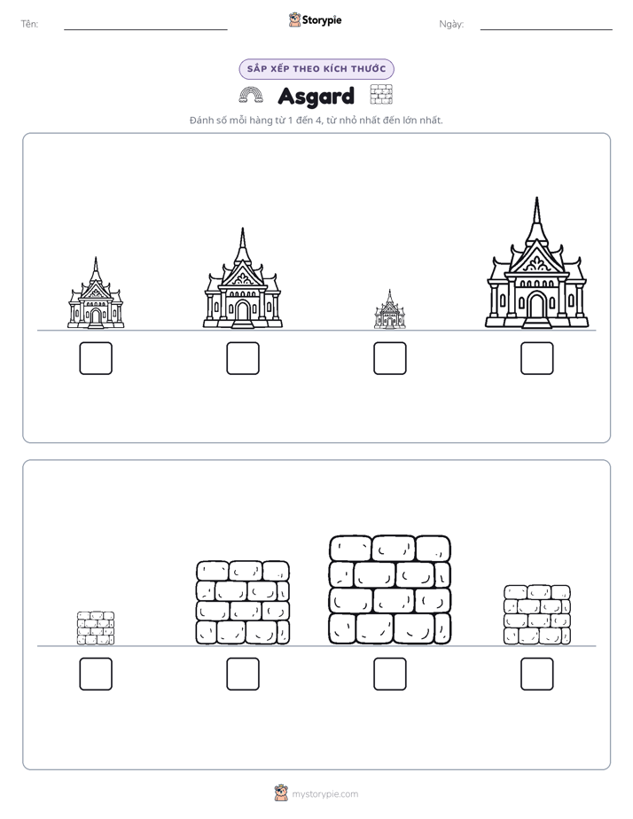 Thứ Tự Kích Thước