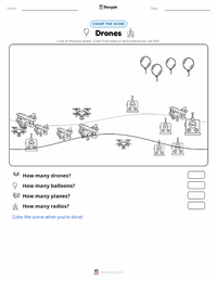 Drones printable worksheet preview