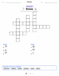 Drones printable worksheet preview