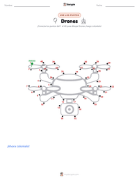 Vista previa de la hoja de trabajo imprimible de Drones