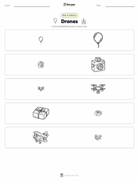 Drones printable worksheet preview