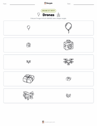 Aperçu de la feuille de travail imprimable Drones