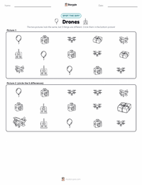 Drones printable worksheet preview