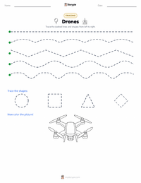 Drones printable worksheet preview