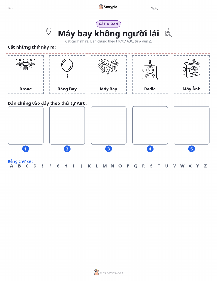 Cắt & Dán Chữ Cái