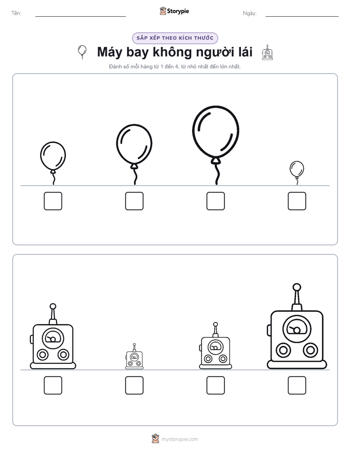 Thứ Tự Kích Thước