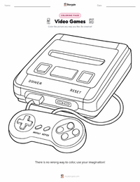 Video Games coloring page for kids