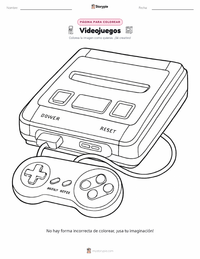 Página para colorear de Videojuegos para niños