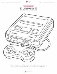Page de coloriage Jeux Vidéo pour les enfants