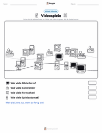 Videospiele druckbare Arbeitsblatt Vorschau