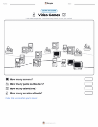 Video Games printable worksheet preview